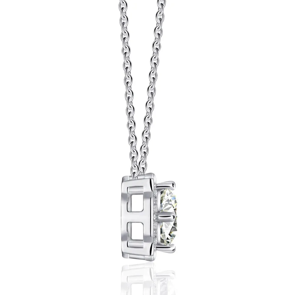 1 CT. Vintage Round Moissanite Necklace