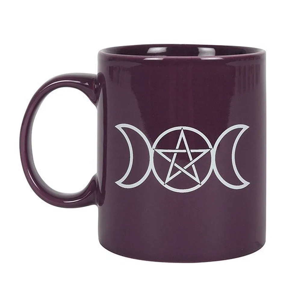 11 oz Purple Ceramic Mug - Triple Moon