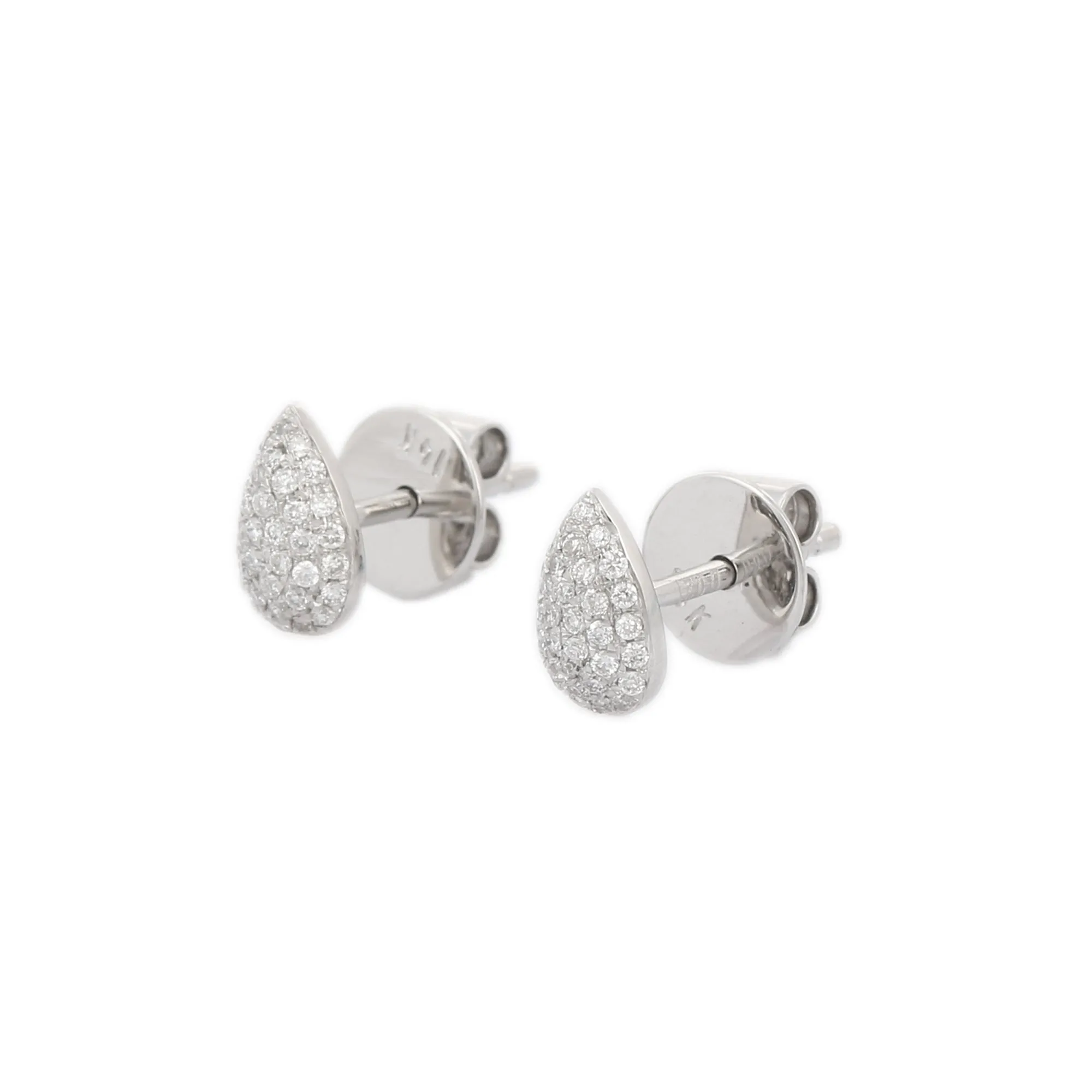 14K White Gold Tiny Diamond Studs