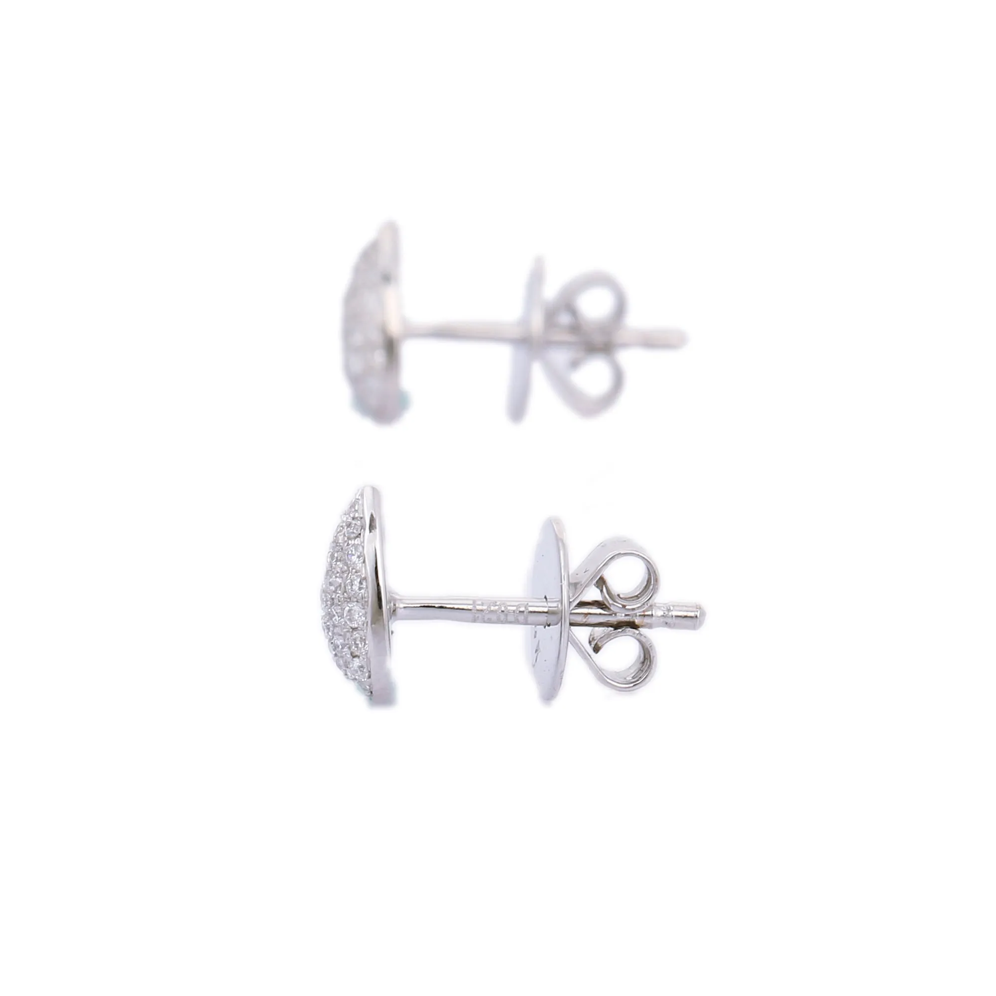 14K White Gold Tiny Diamond Studs