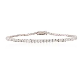 18K Gold Dainty Diamond Tennis Bracelet