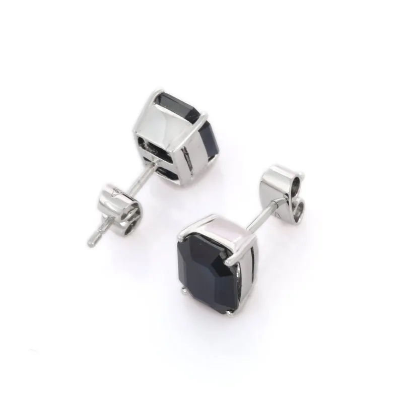 18K White Gold Blue Sapphire Studs