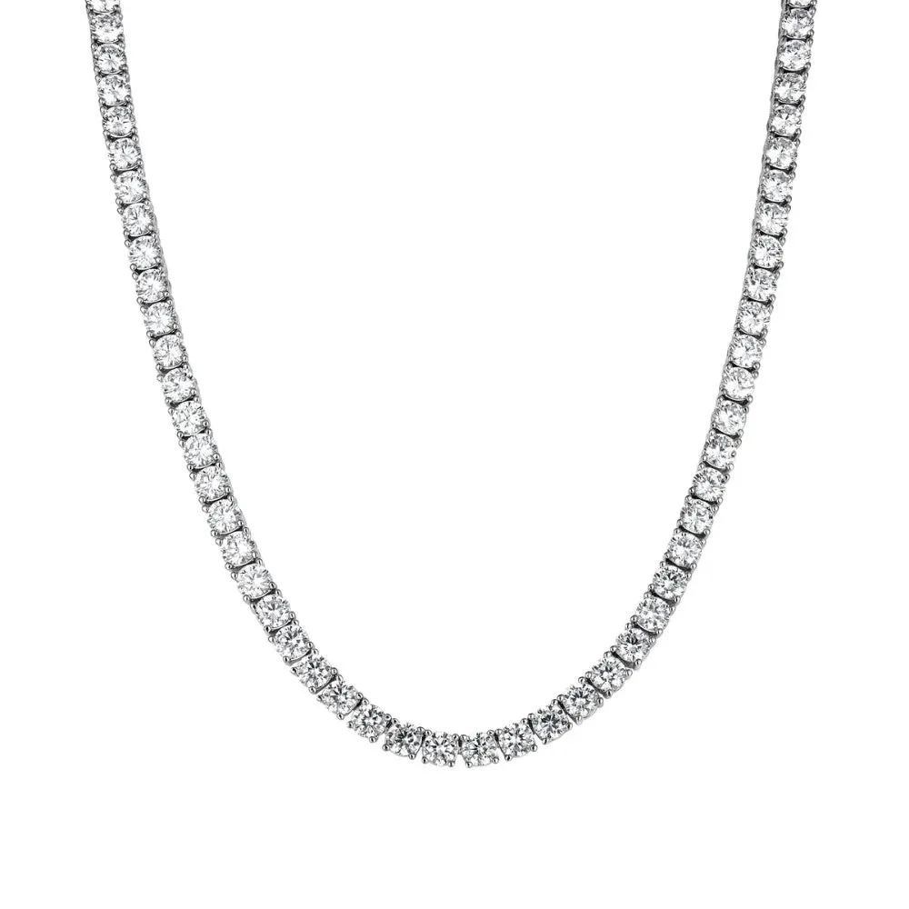 3mm Iced Moissanite Tennis Chain in 925 Sterling Silver