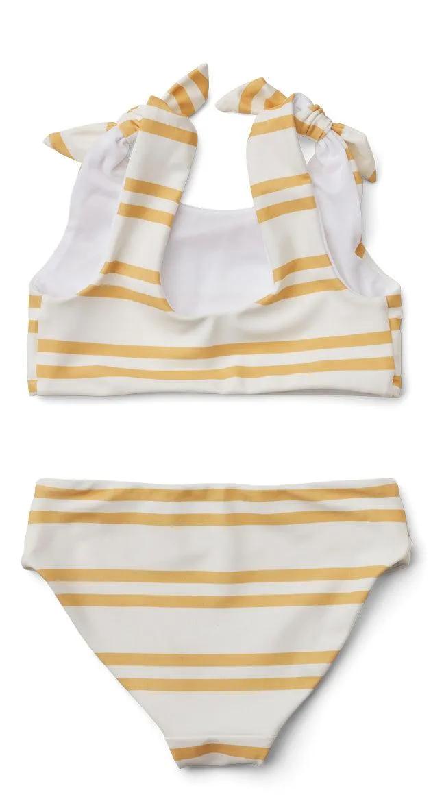 [50%OFF] Bow bikini set -  Stripe: Creme de la creme/Jojoba