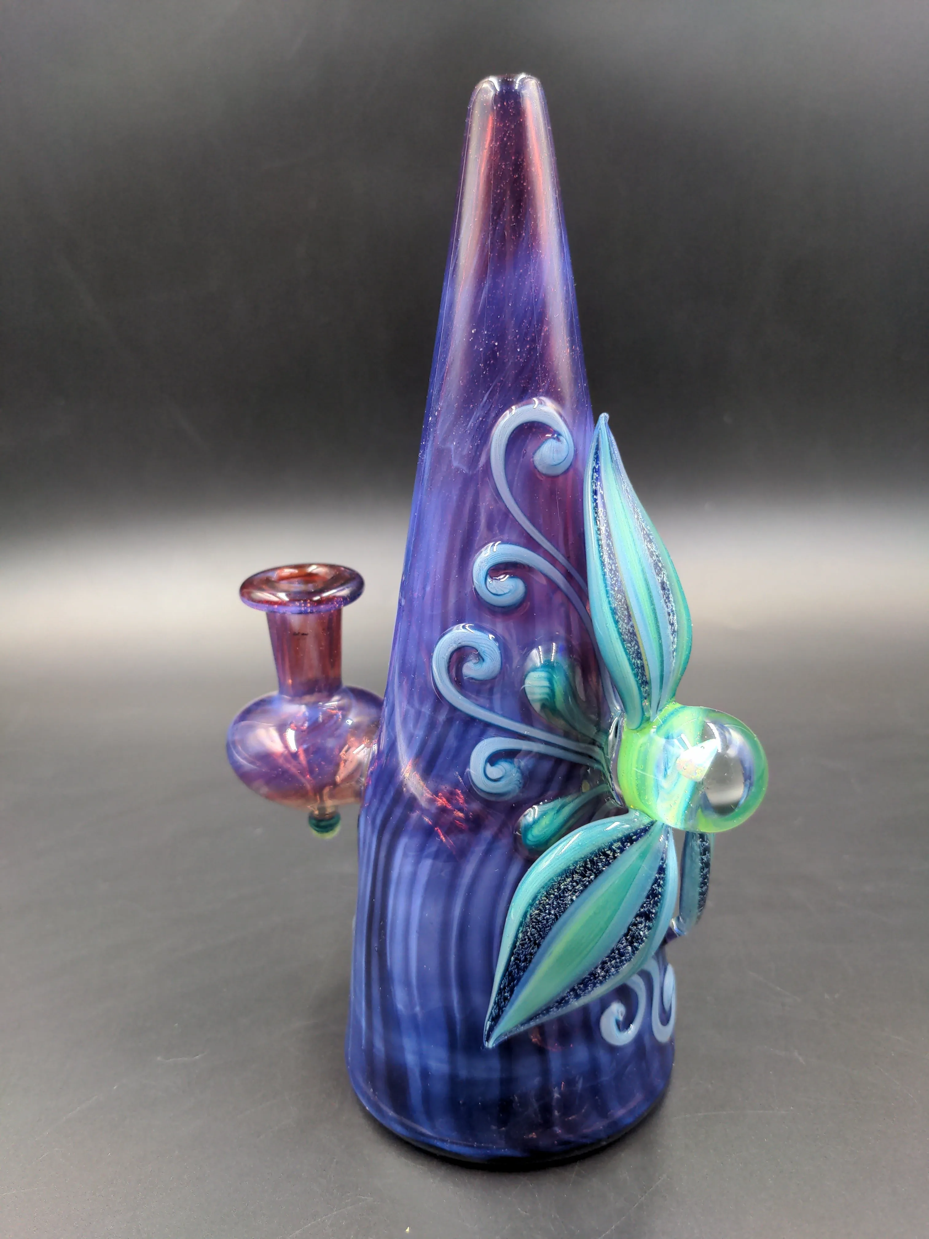 7 Gem Flower Fumed Cone Rig - By Lyric