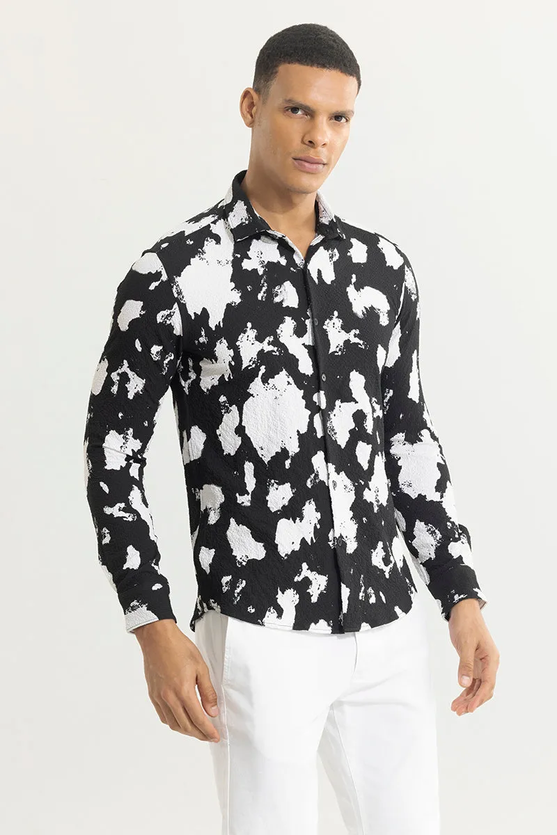 AbstractAura Black Seersucker Shirt