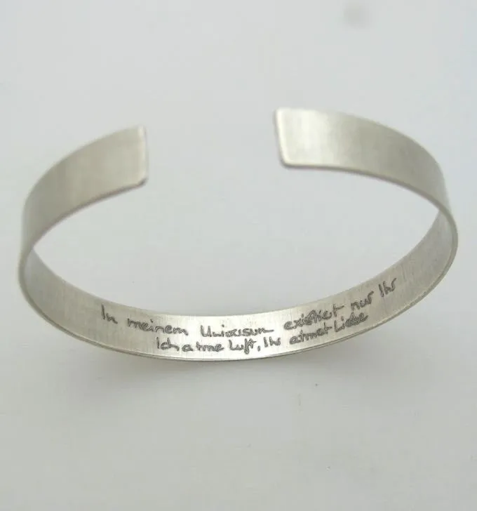 Actual Handwriting Engraved Bracelet