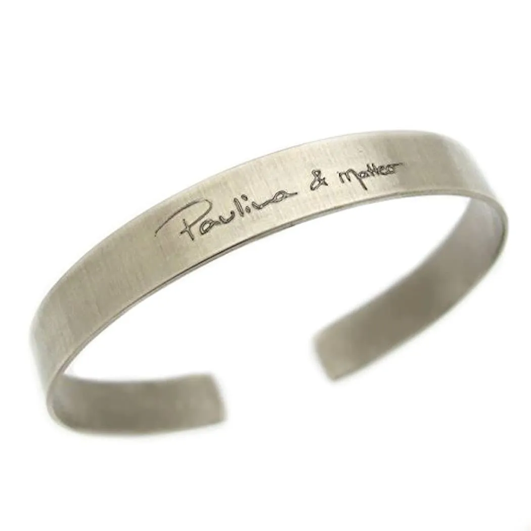 Actual Handwriting Engraved Bracelet