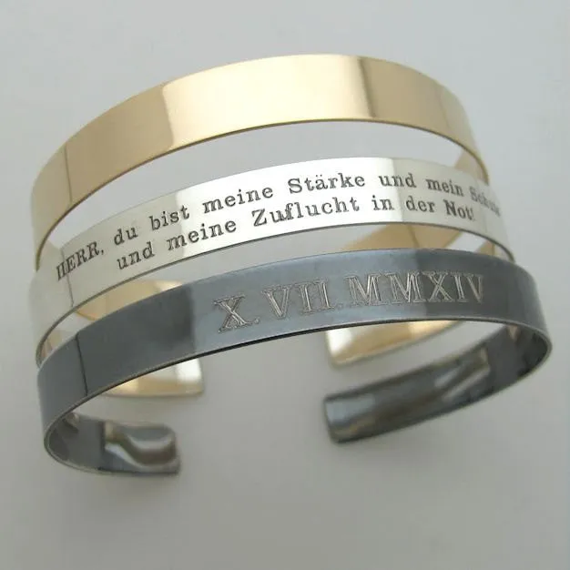 Actual Handwriting Engraved Bracelet