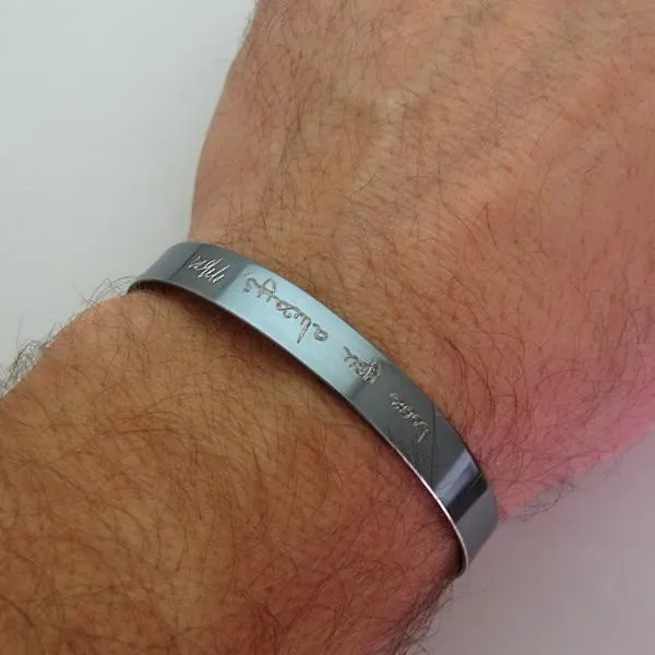 Actual Handwriting Engraved Bracelet