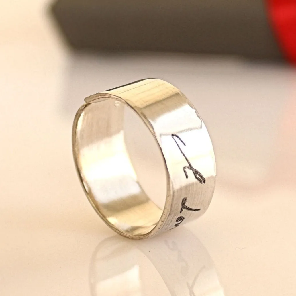 Actual Handwriting Ring - Gift for Boyfriend