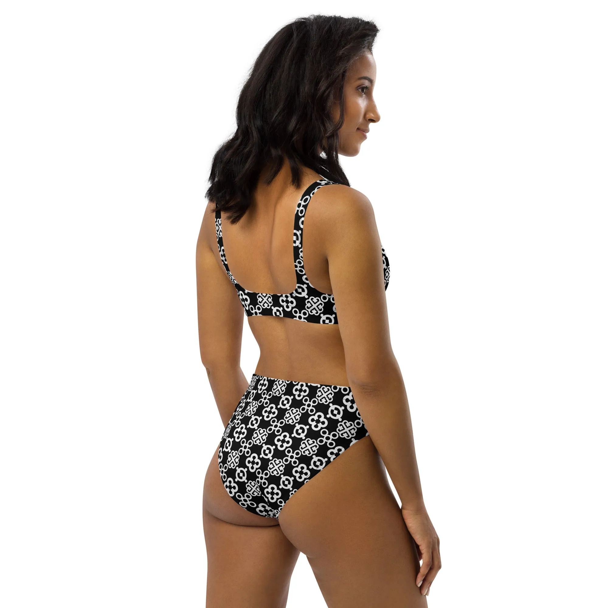 Adinkra Vibe Recycled high-waisted bikini