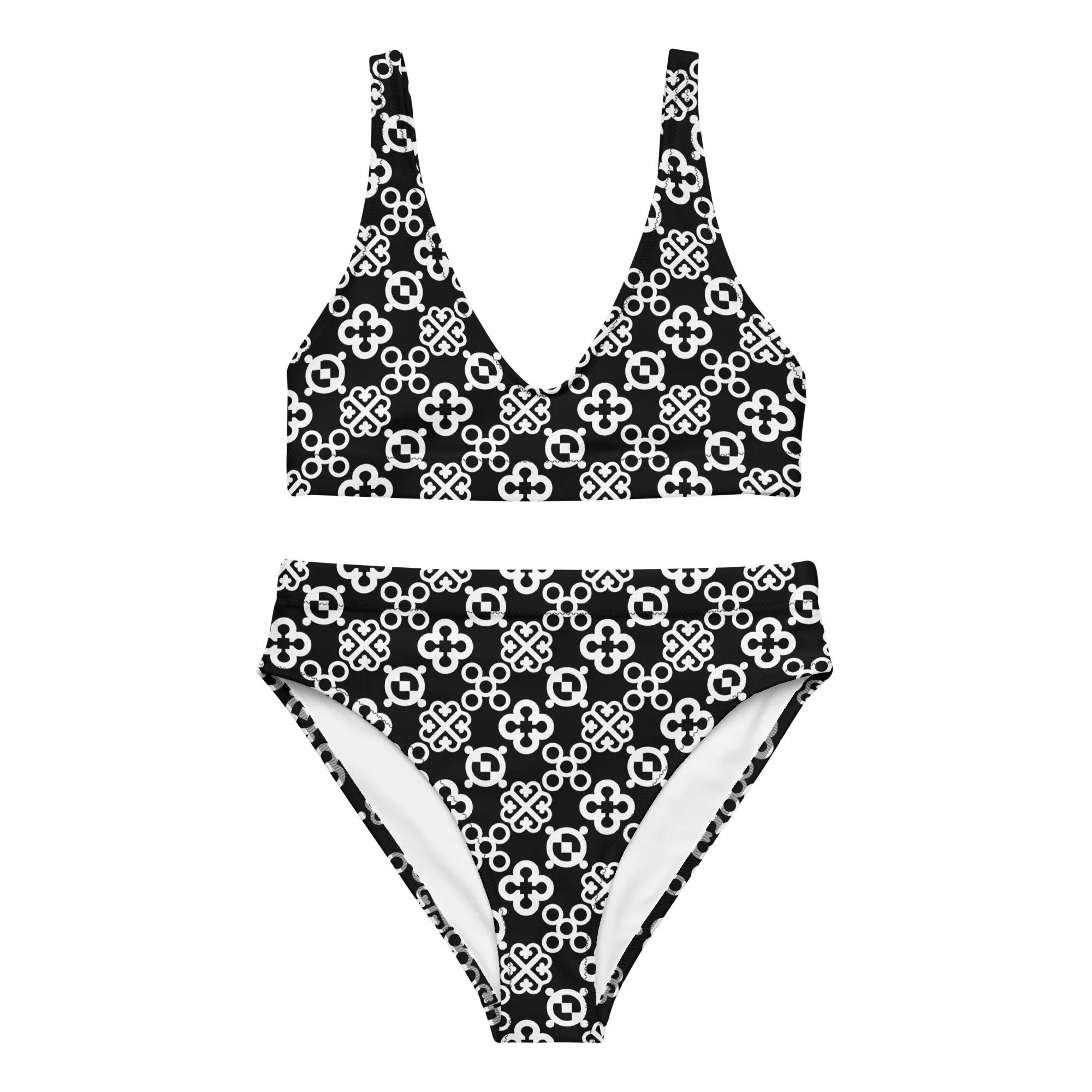 Adinkra Vibe Recycled high-waisted bikini