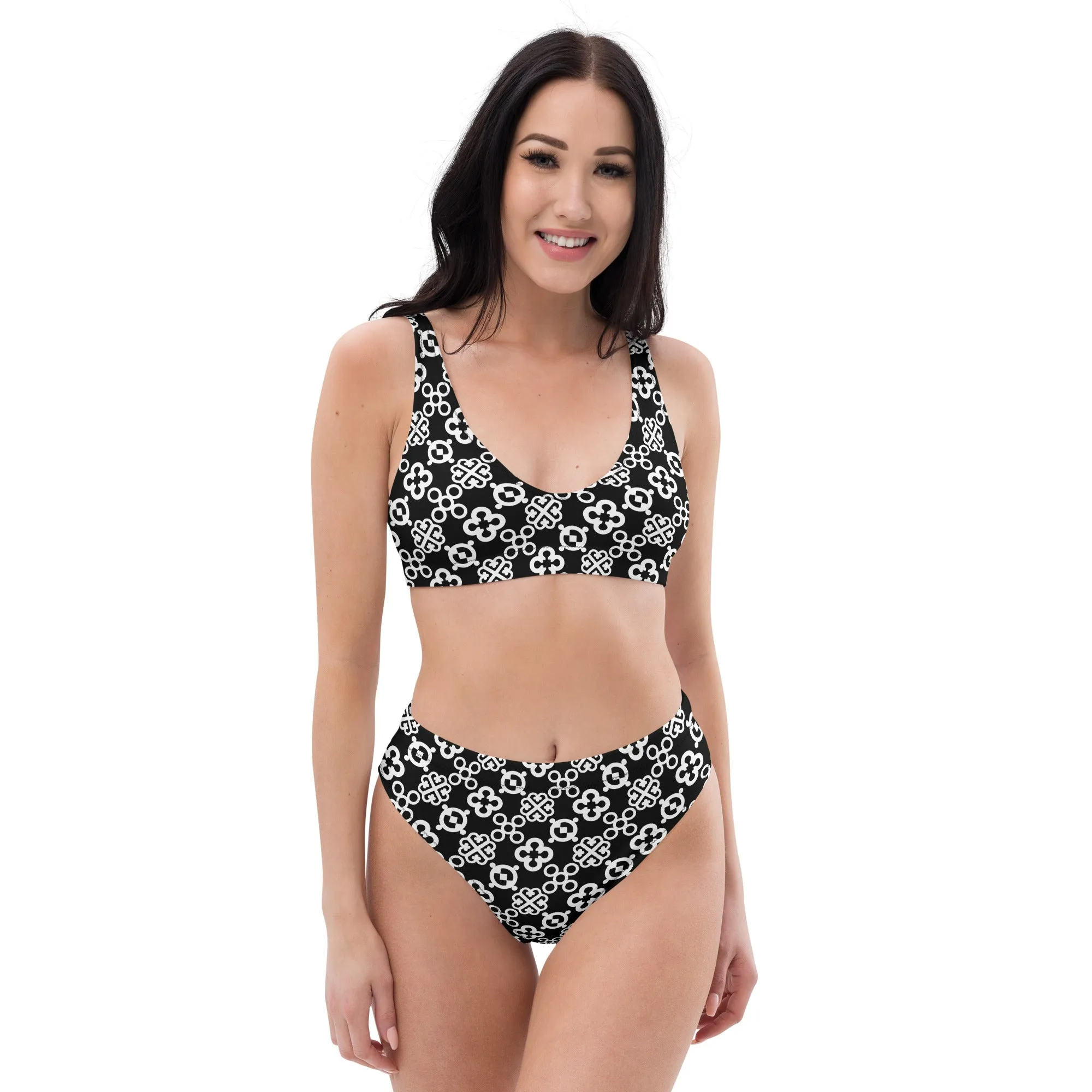 Adinkra Vibe Recycled high-waisted bikini