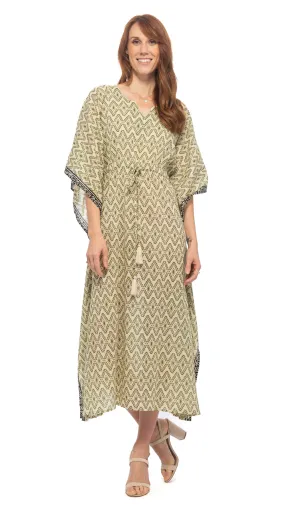 Alchemy Long Kaftan - olive - cotton