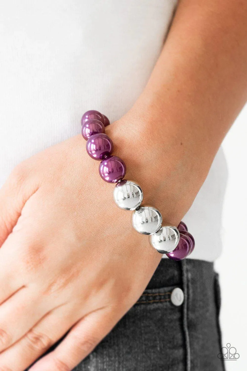 All Dressed UPTOWN Purple Pearl Bracelet - Paparazzi Accessories