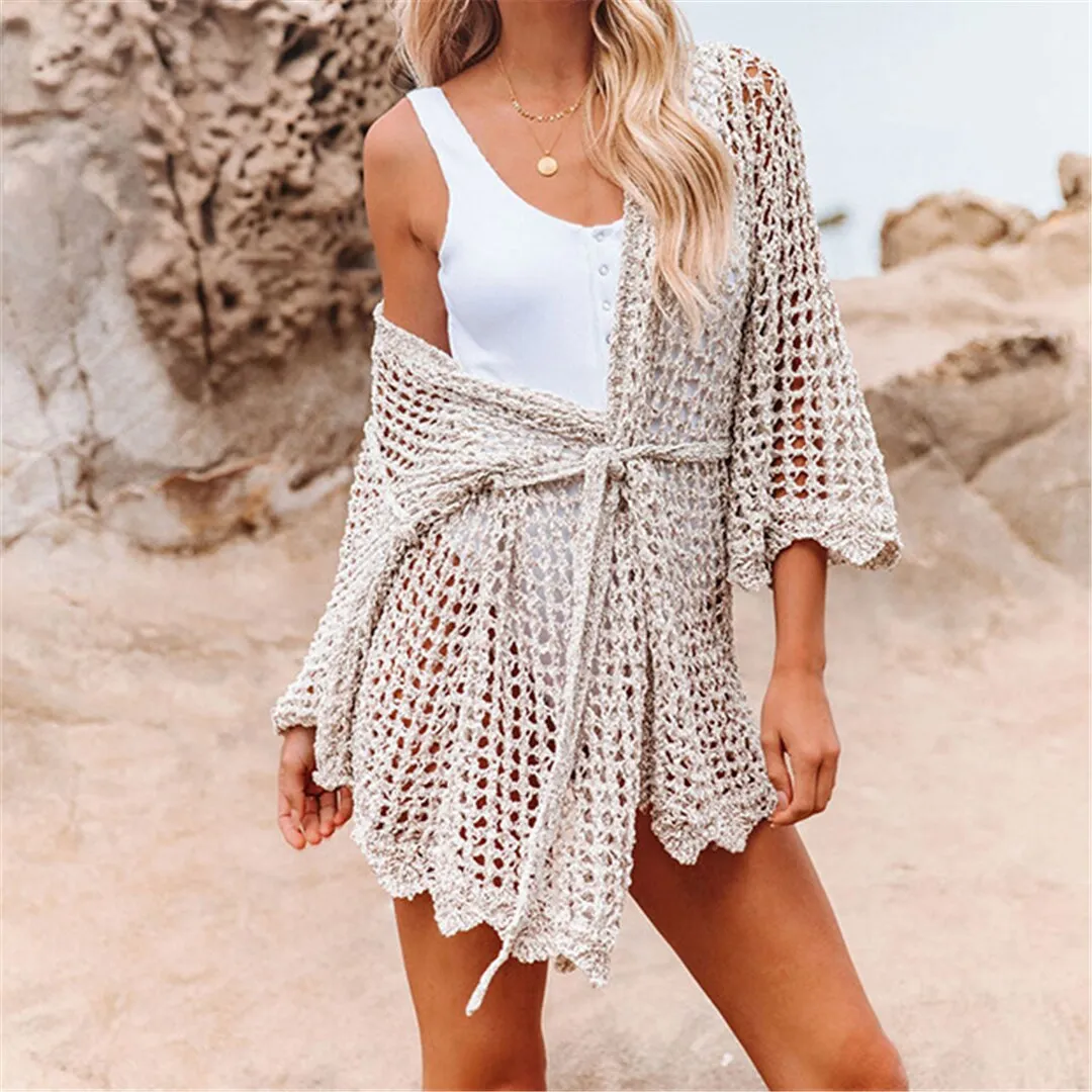 Amelia See Through Crochet Beach Cover Up