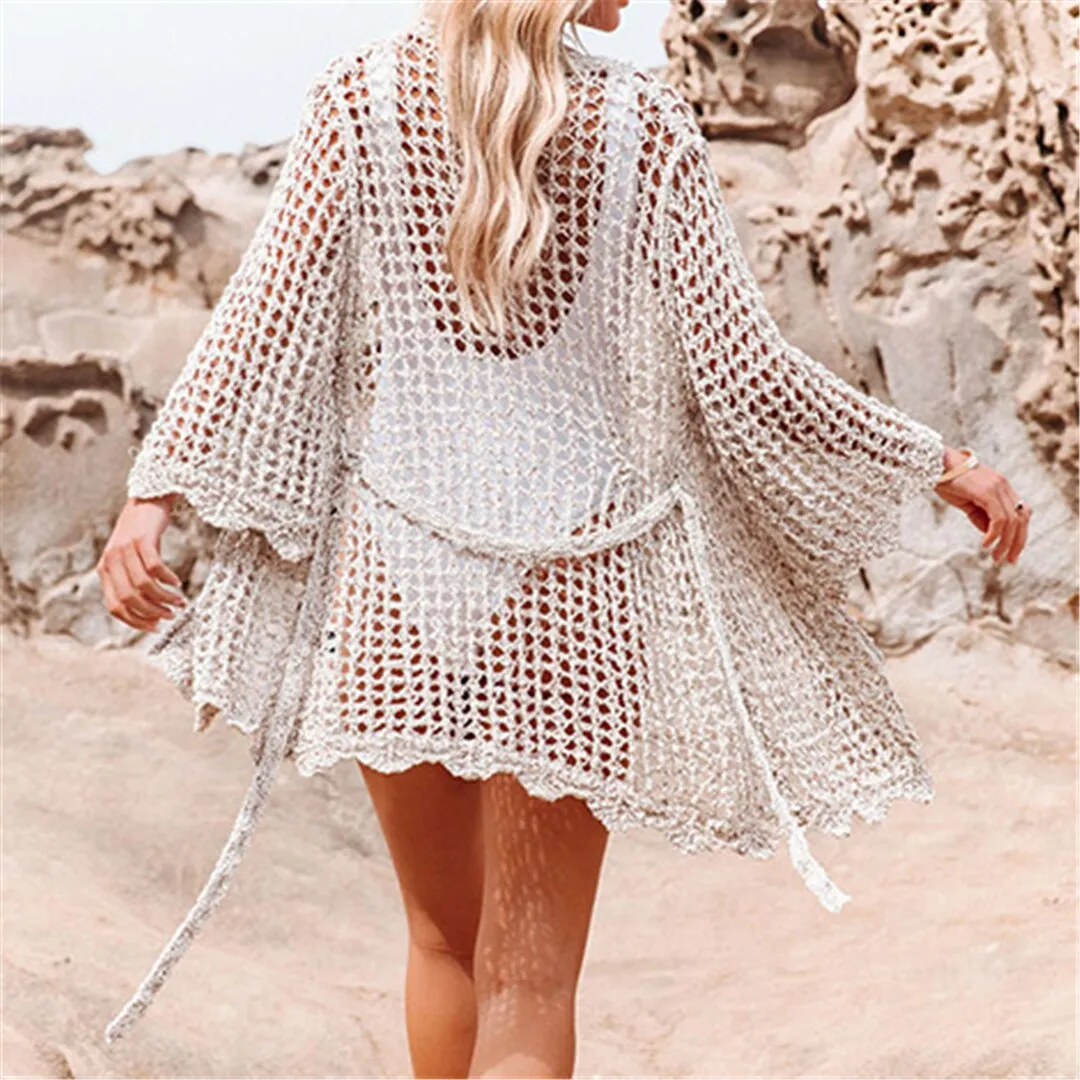 Amelia See Through Crochet Beach Cover Up