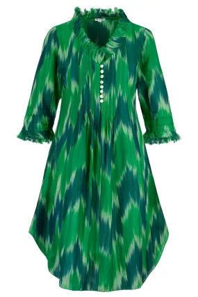 Annabel Cotton Tunic in Green Clash