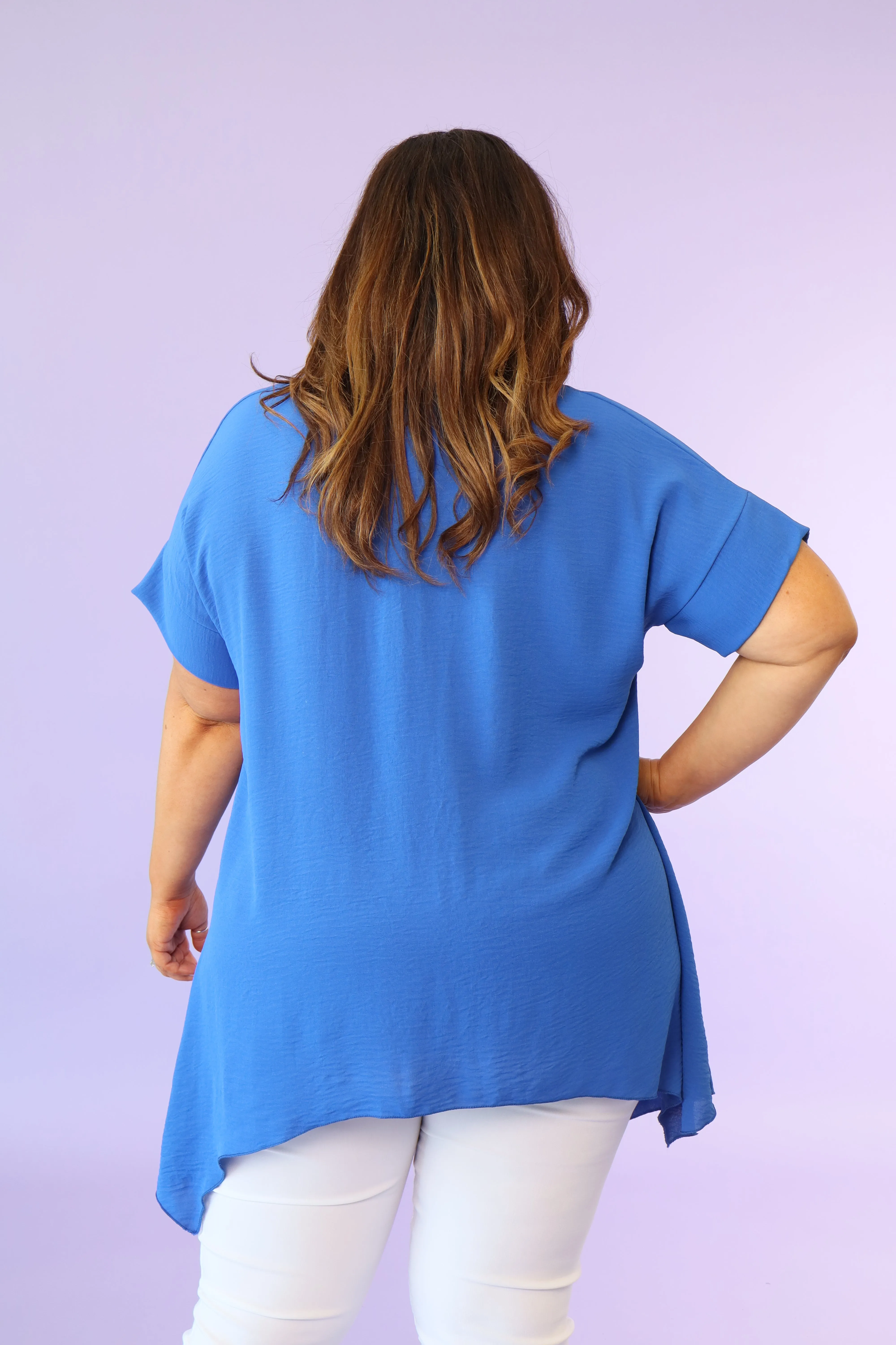 Aoife Tunic Blouse in Royal Blue