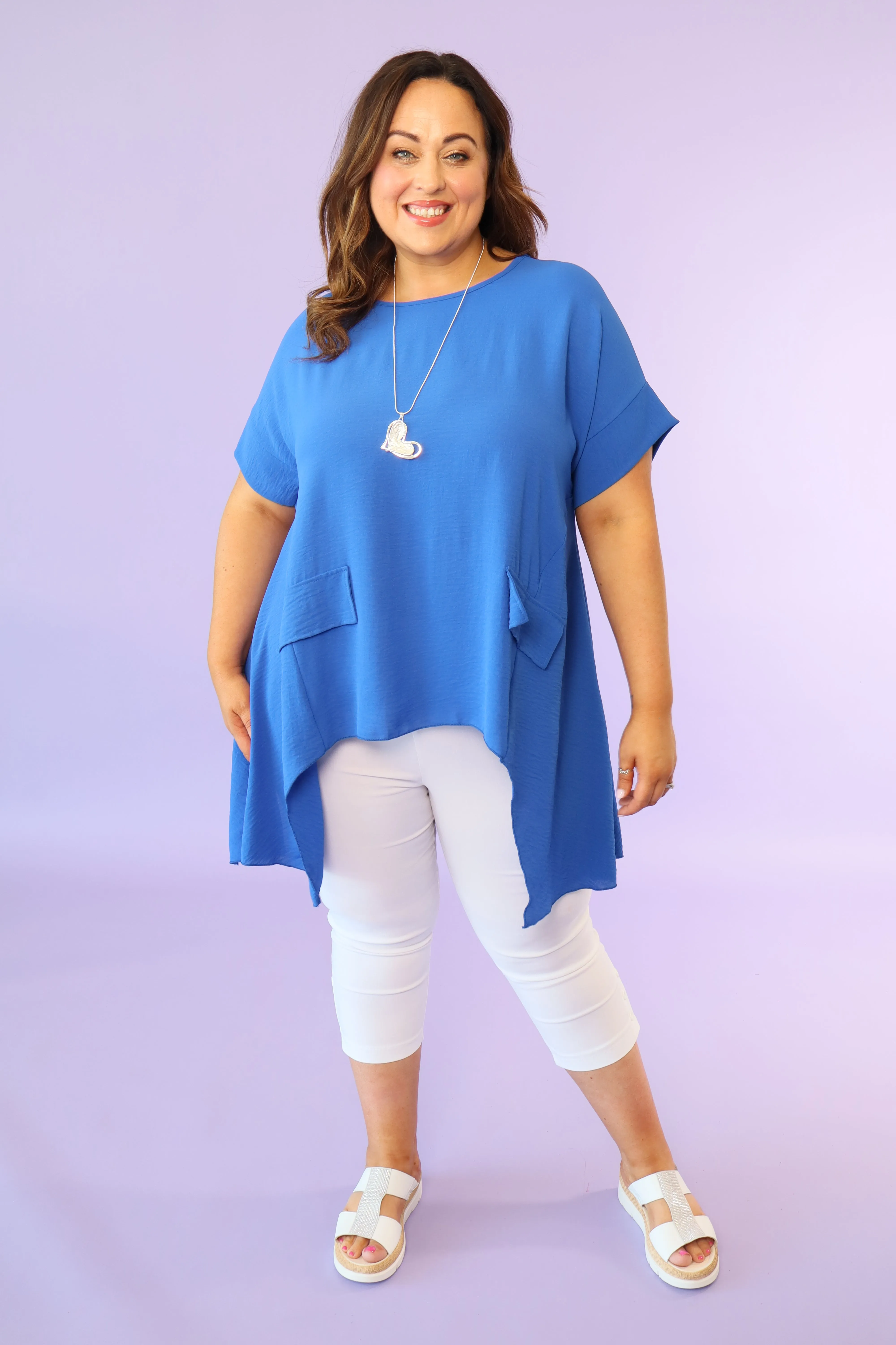 Aoife Tunic Blouse in Royal Blue