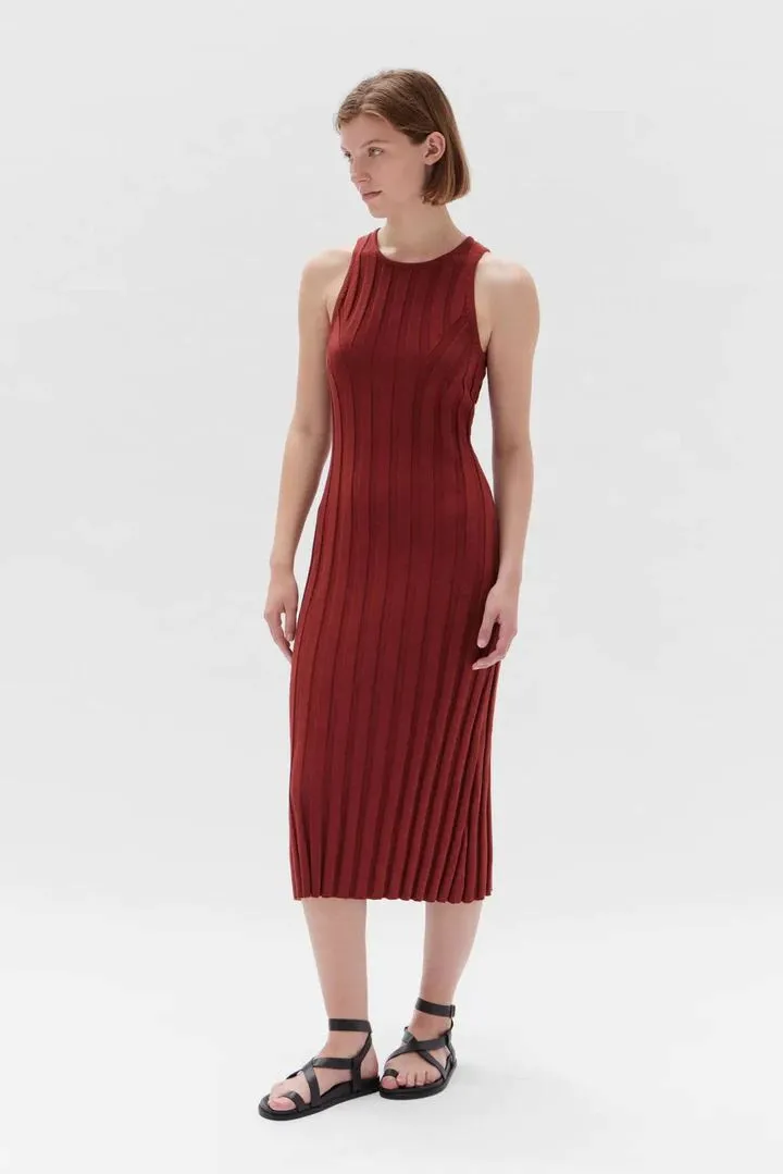 Assembly Label Florence Midi Knit Dress - Sumac