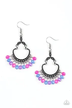 Babe Alert Multi - Blue, Pink and Purple Earrings - Paparazzi Accessories