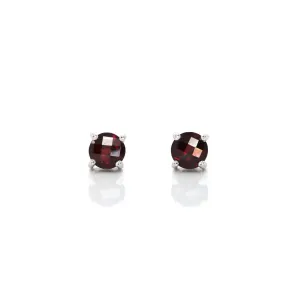 Baikalla 14k Classic White Gold Natural 1cttw Garnet Stud Earrings