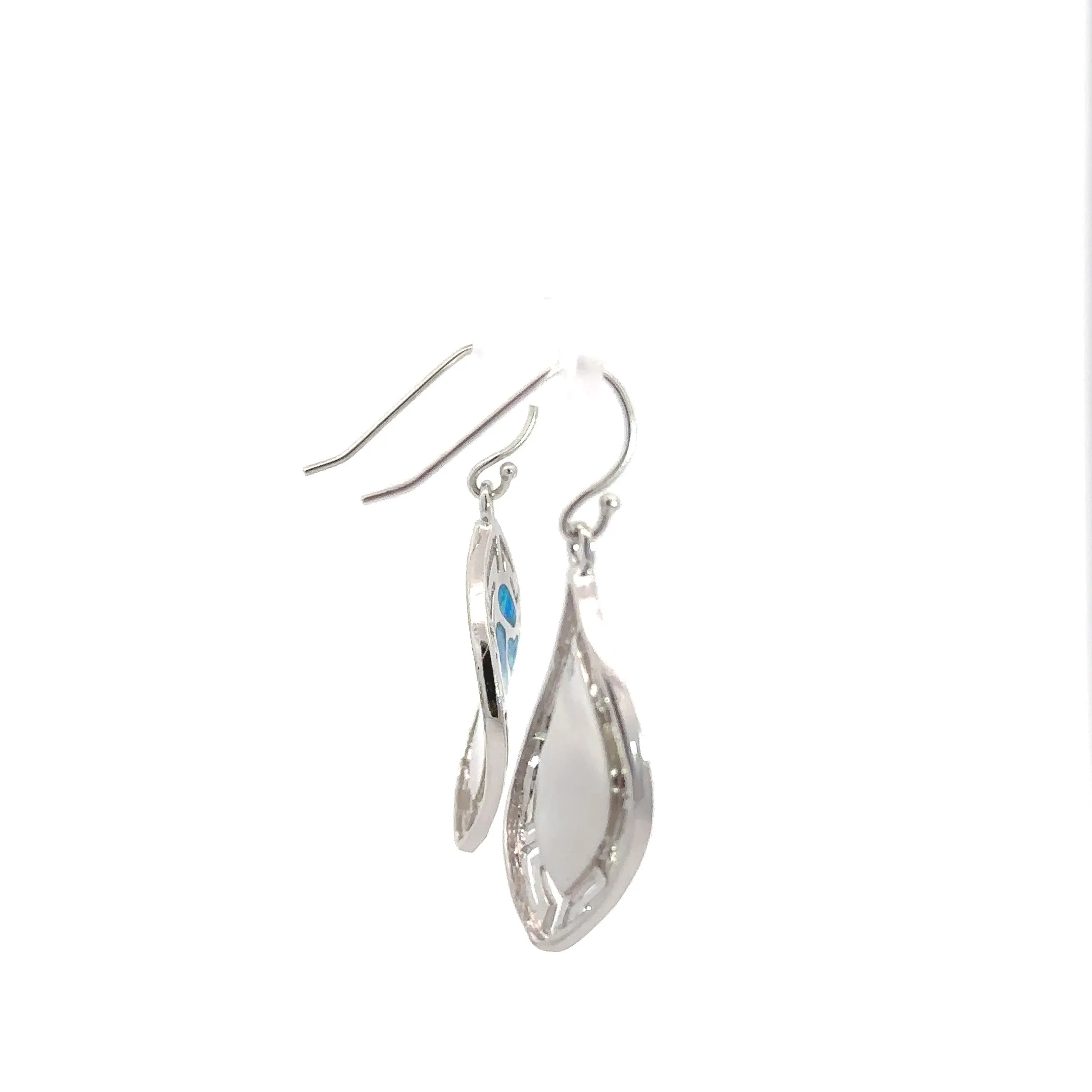 Baikalla? Sterling Silver Natural Lab-Made Opal Dangle Earrings