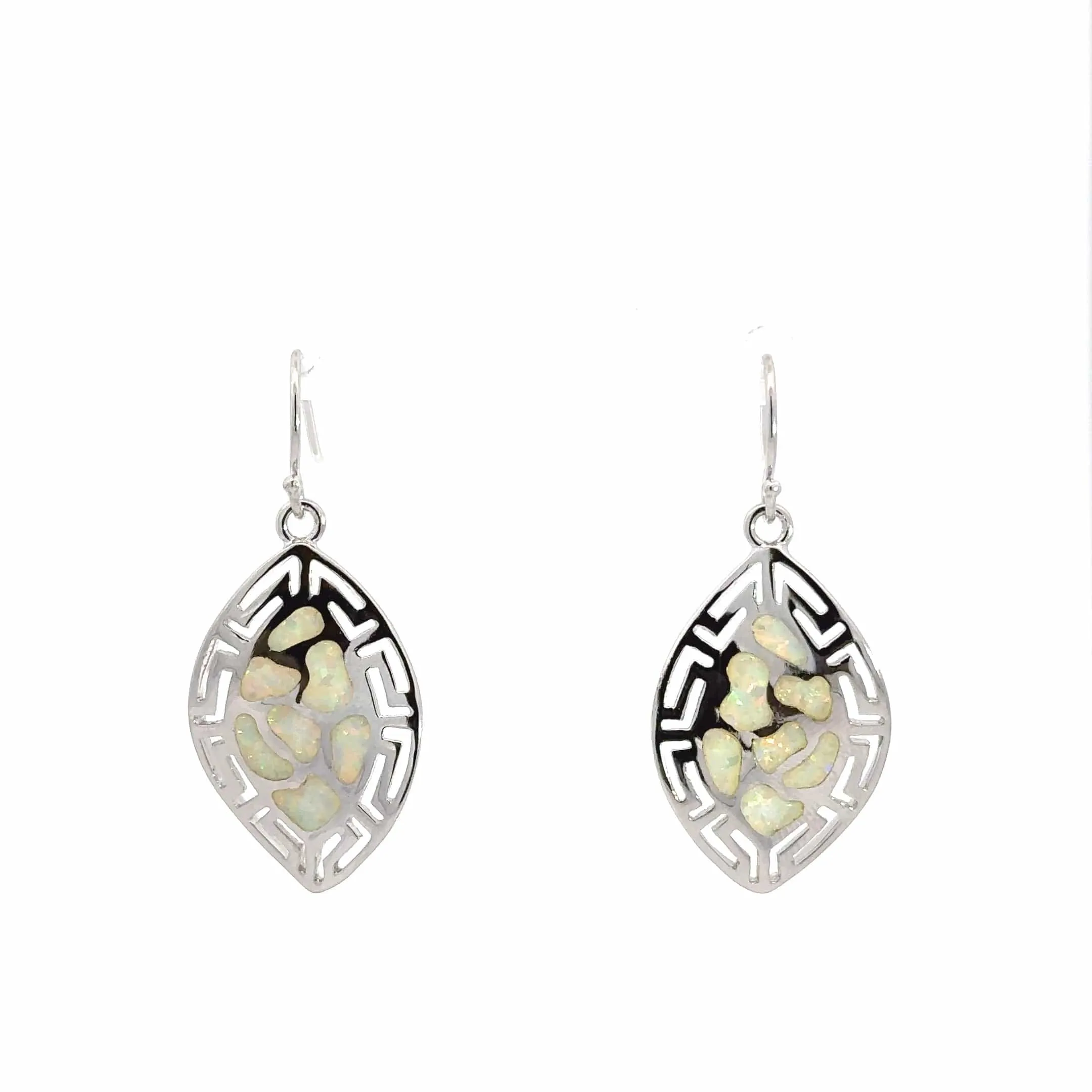 Baikalla? Sterling Silver Natural Lab-Made Opal Dangle Earrings