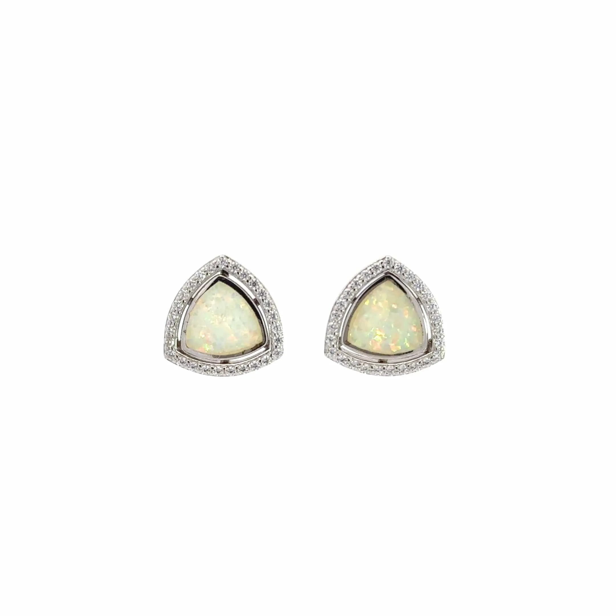 Baikalla? Sterling Silver Natural Lab-Made Opal Earrings