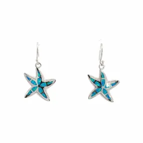 Baikalla? Sterling Silver Natural Lab-Made Starfish Opal Dangle Earrings