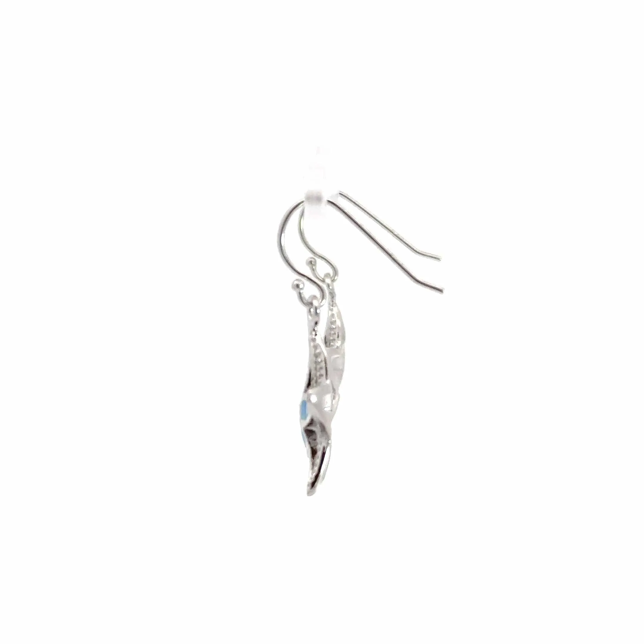 Baikalla? Sterling Silver Natural Lab-Made Starfish Opal Dangle Earrings