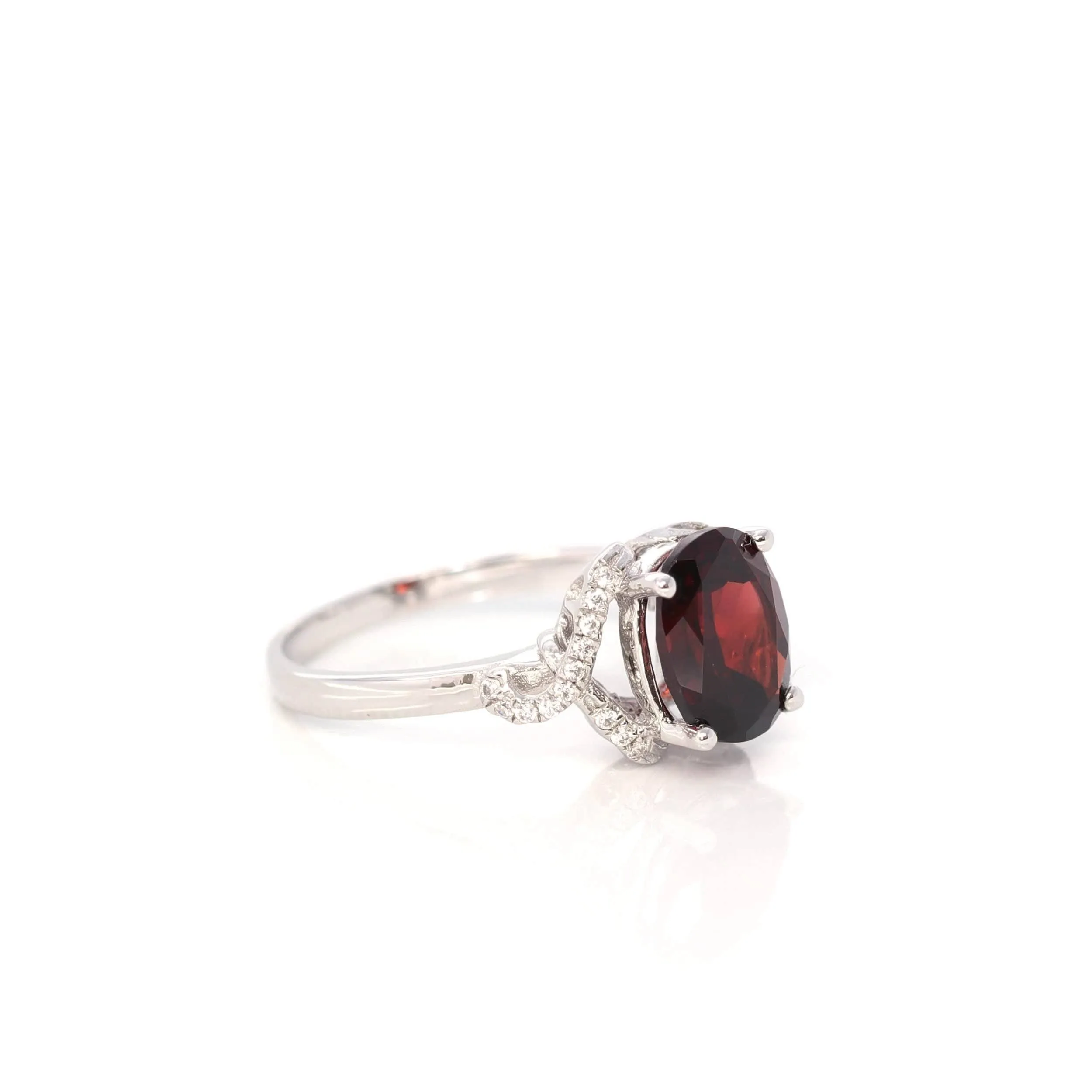 Baikalla? Sterling Silver Red Garnet Ring