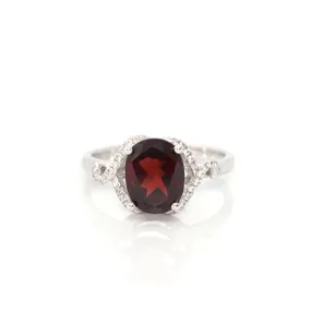 Baikalla? Sterling Silver Red Garnet Ring