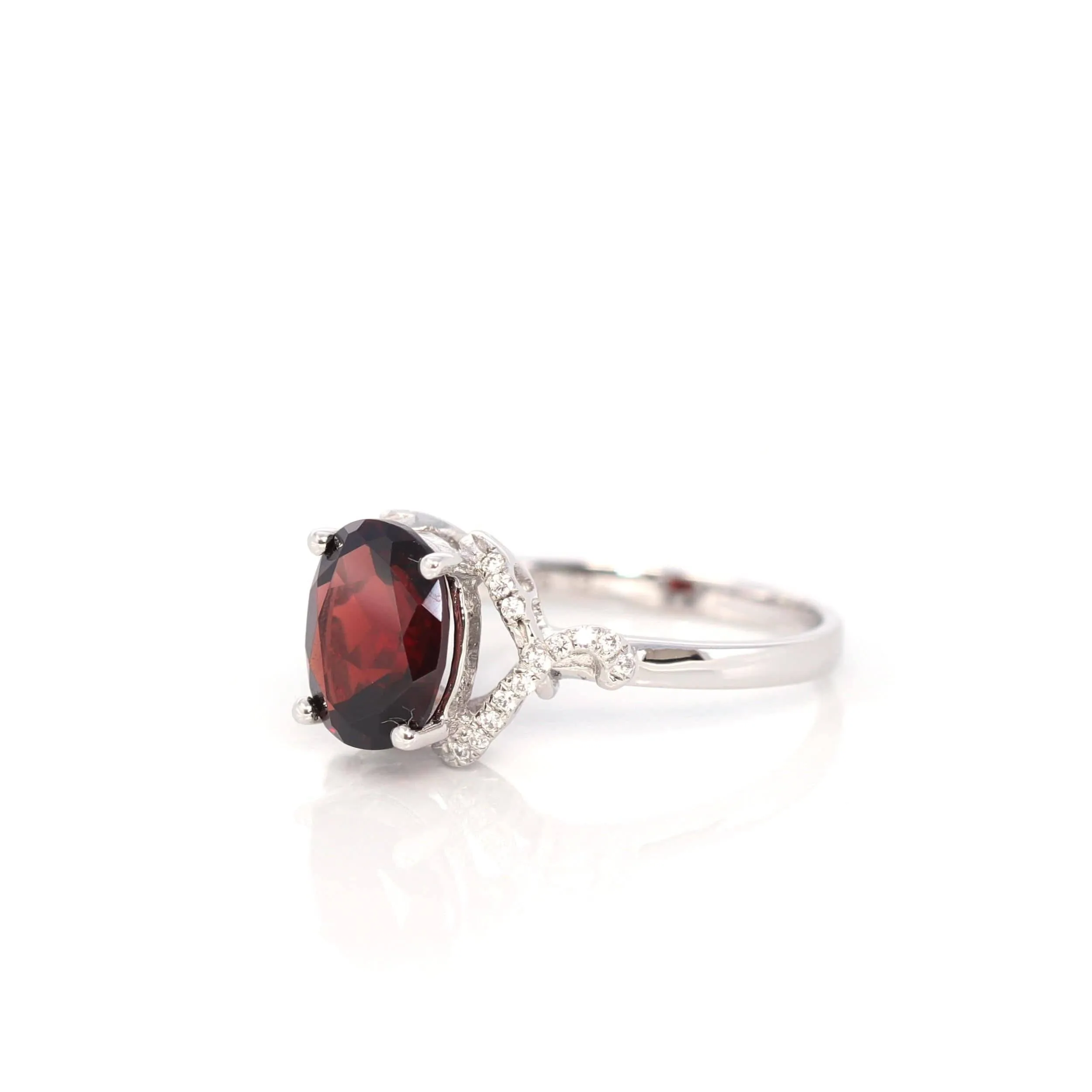 Baikalla? Sterling Silver Red Garnet Ring