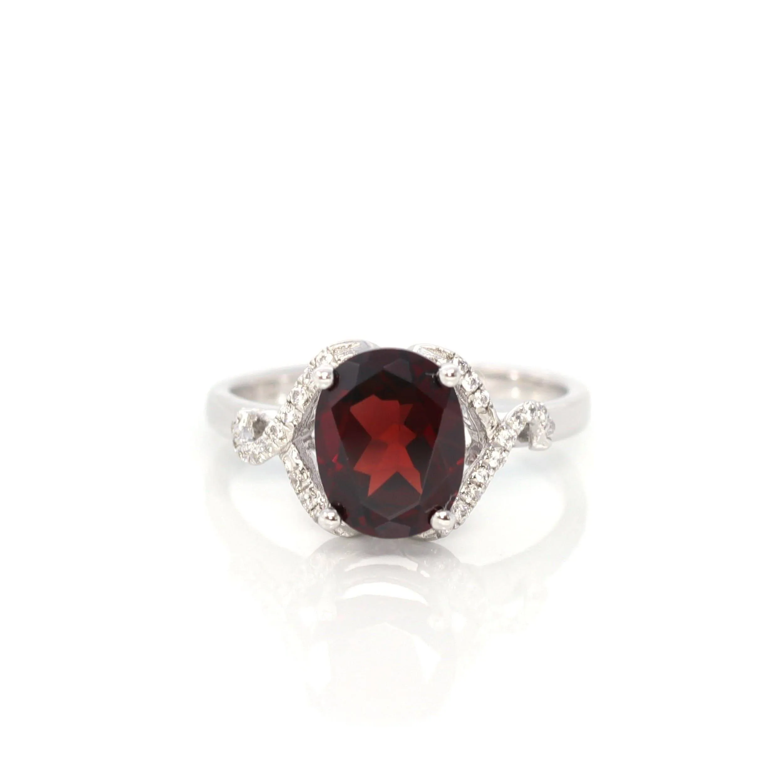 Baikalla? Sterling Silver Red Garnet Ring