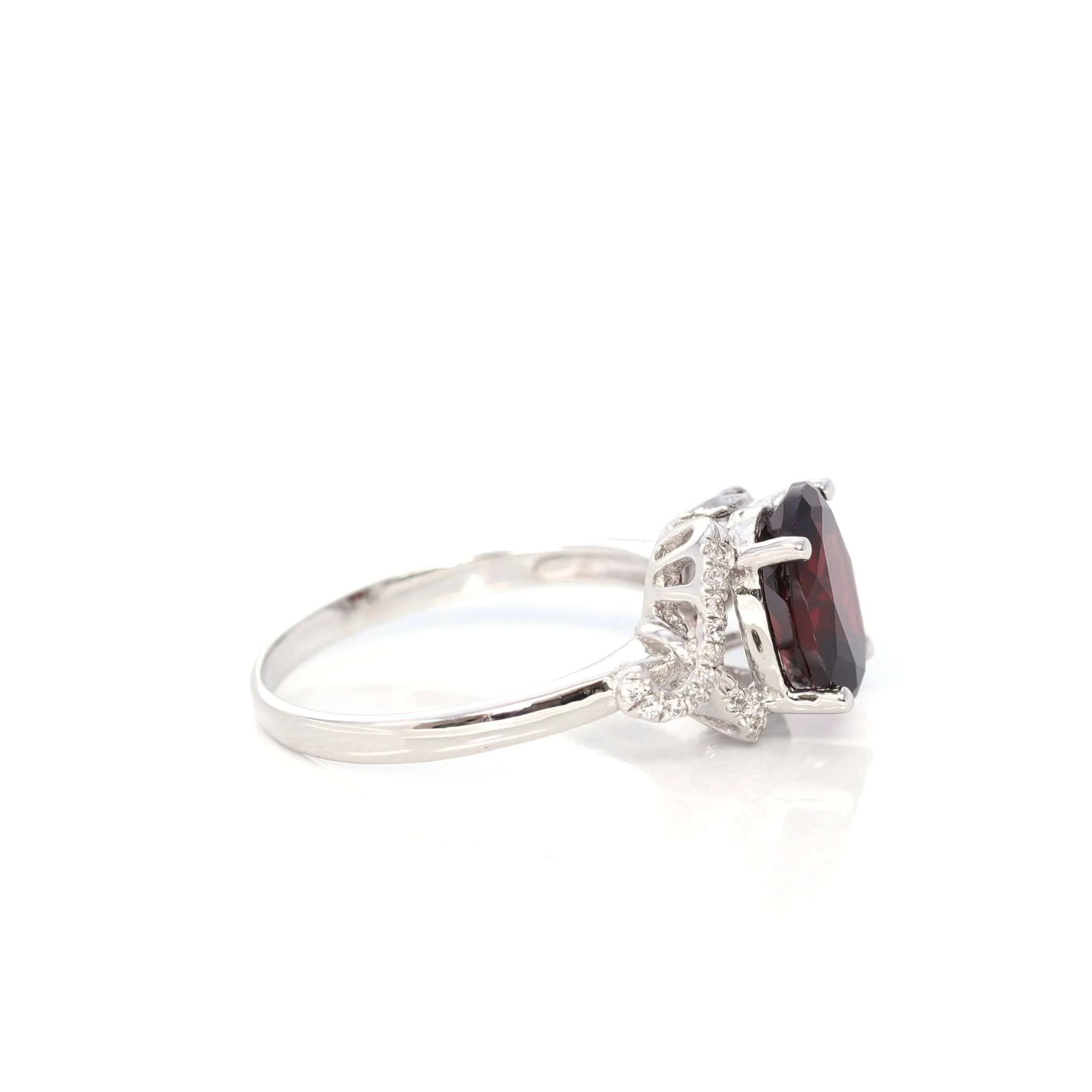 Baikalla? Sterling Silver Red Garnet Ring