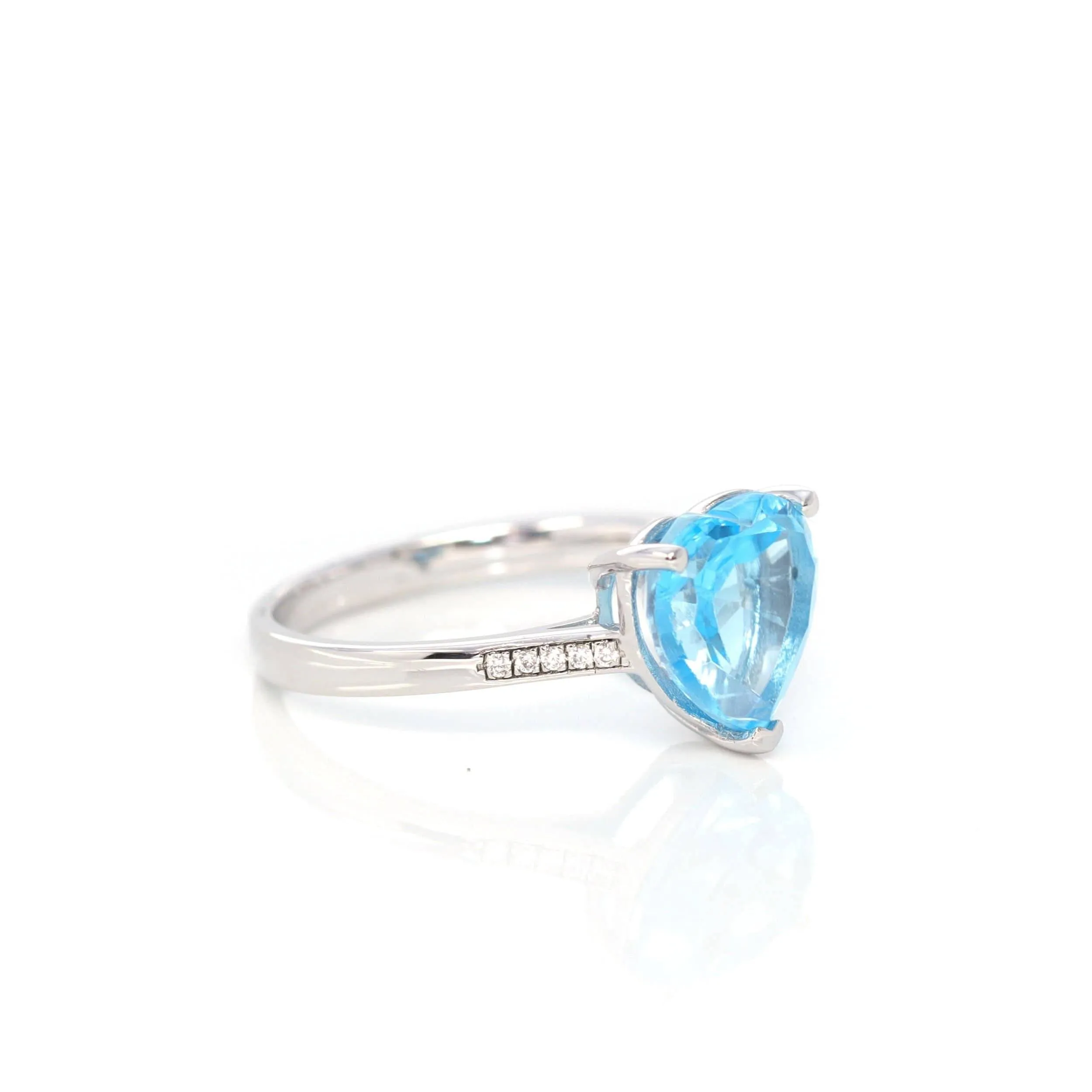 Baikalla? Sterling Silver Sky Blue Topaz Love Heart Ring