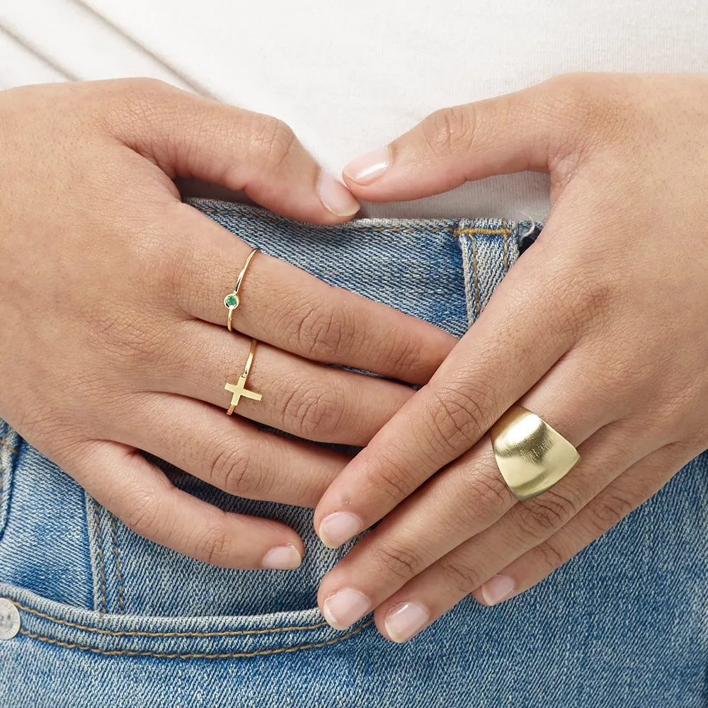 Birthstone Stacking Ring With Amethyst