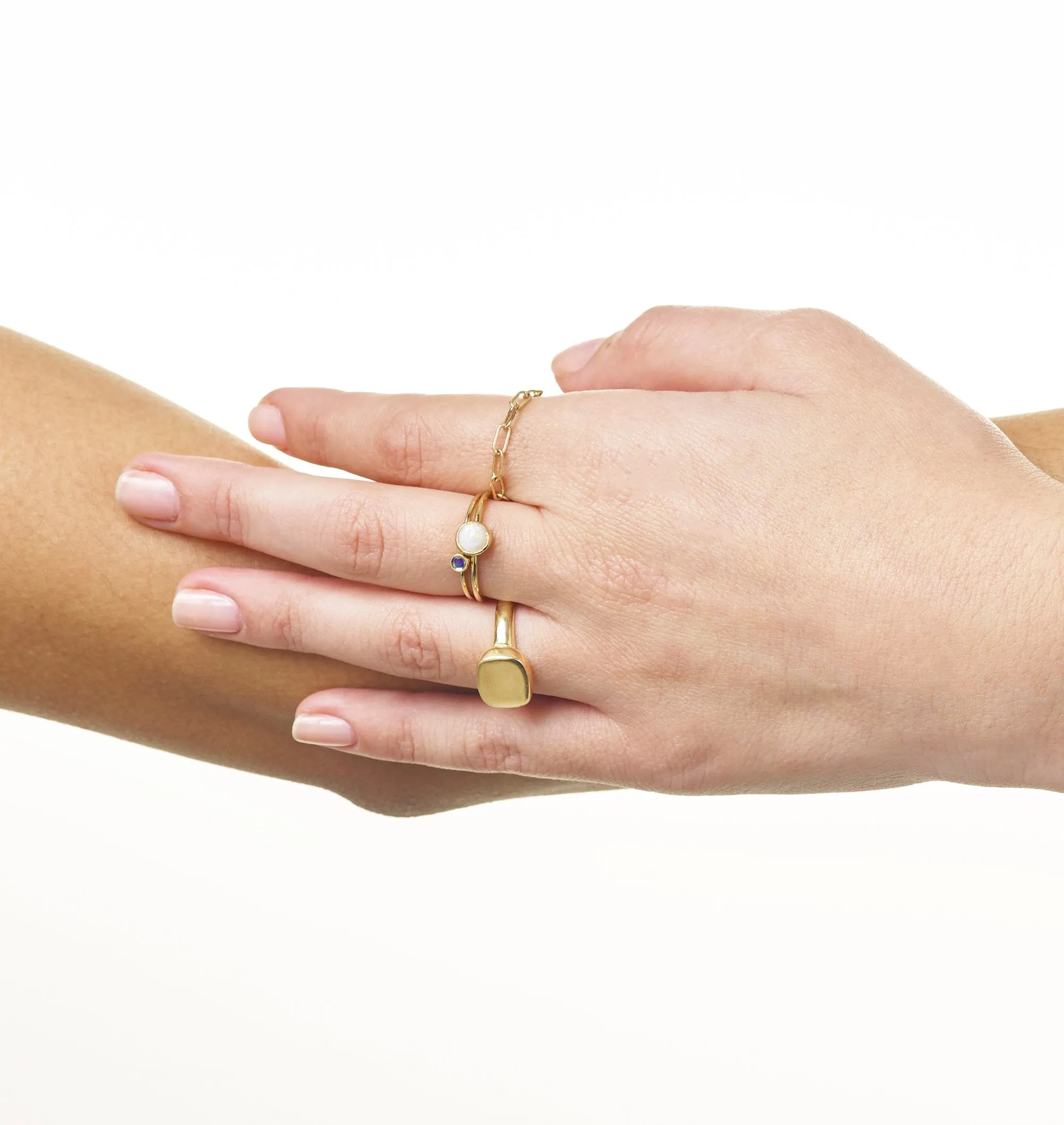 Birthstone Stacking Ring With Amethyst