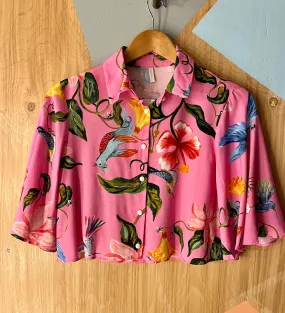 Blouse crop floral