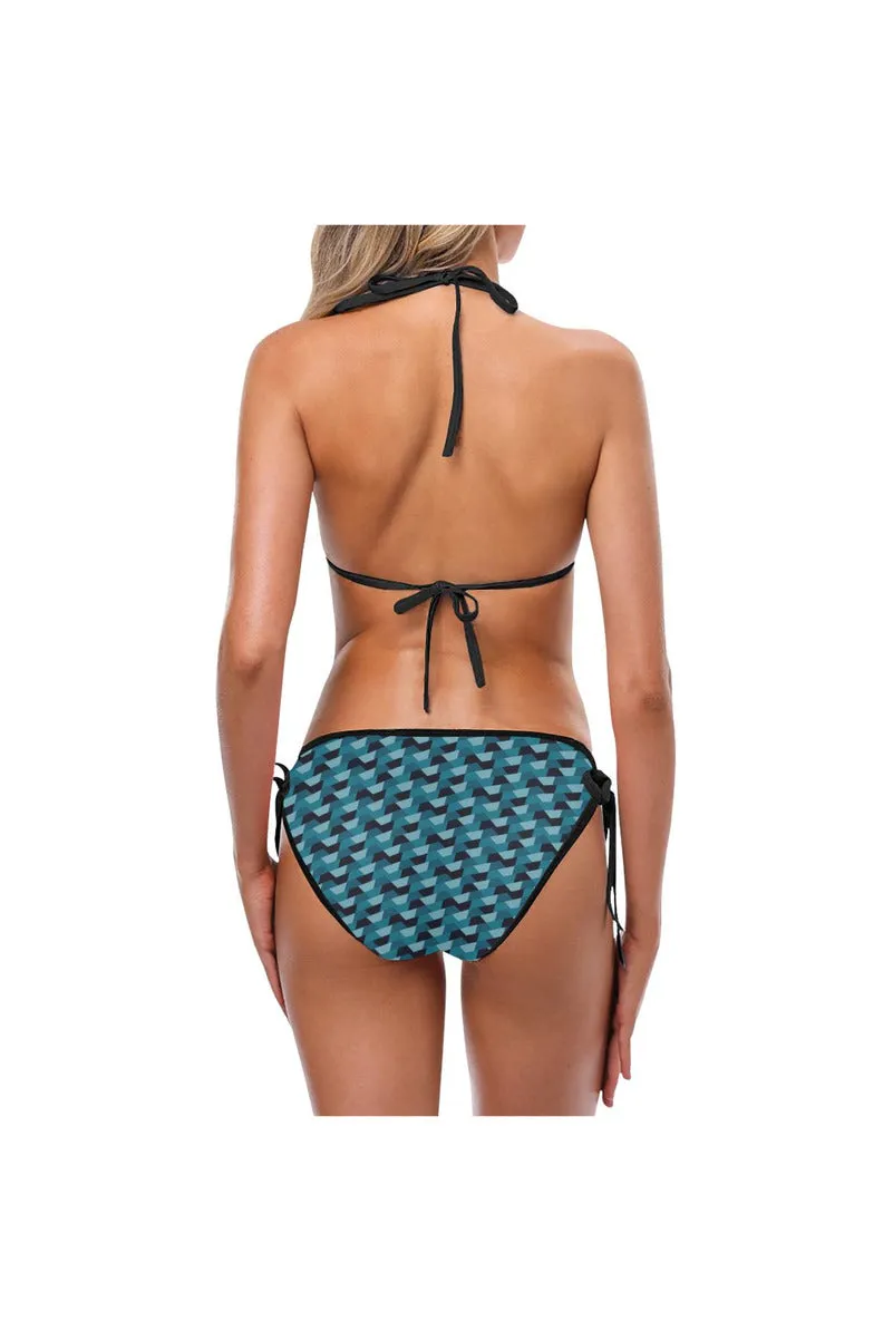 Blue Camouflage Custom Bikini Swimsuit