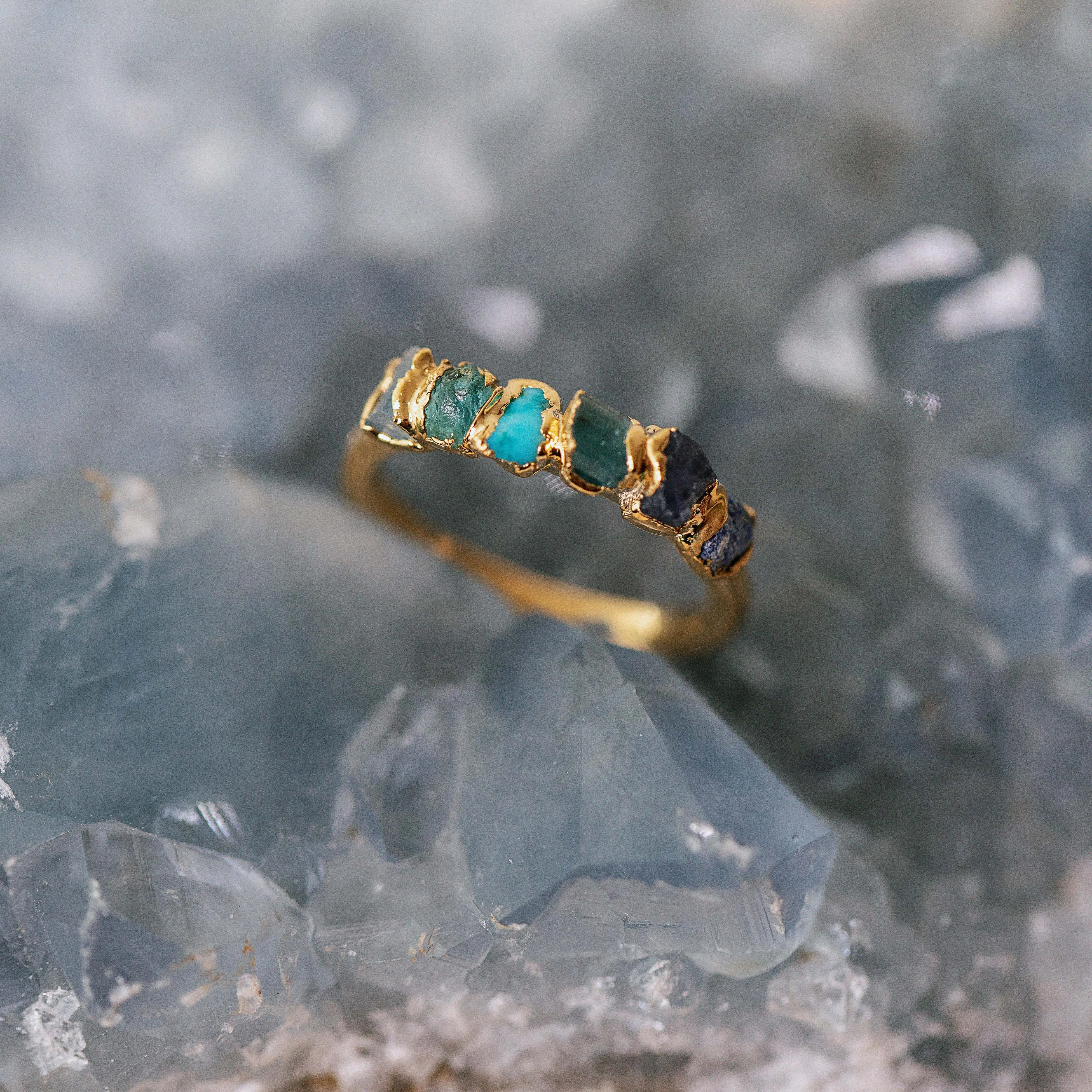 Blue Ombré Birthstone Ring