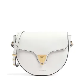 Borsa Donna a Tracolla COCCINELLE in Pelle linea Beat Soft Medium colore Brillant White