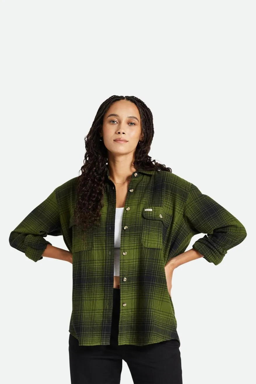 Bowery Boyfriend Flannel - Chive/Black