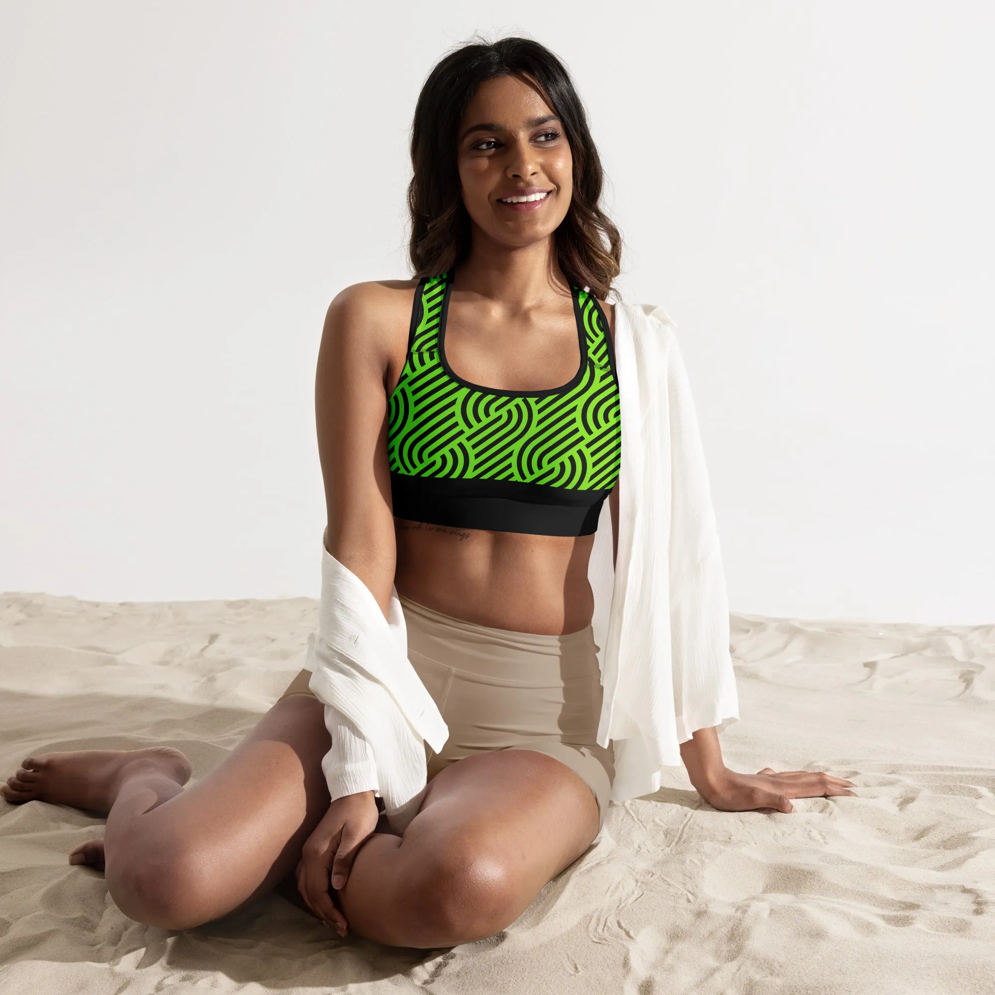 Bright Green Padded Sports Bra