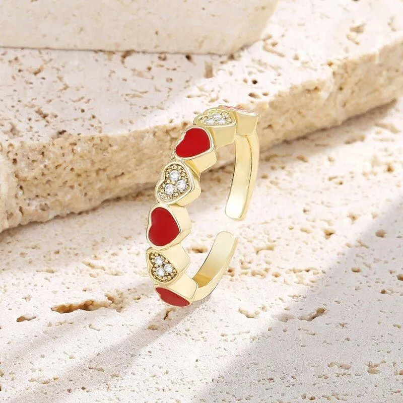 Burning Heart Maid of Honor Ring for Wedding and Friendship Gift LJ44