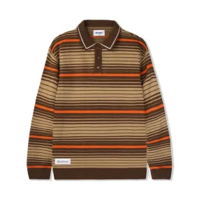 Butter Goods Stripe Knitted Shirt Oat/Brown/Orange