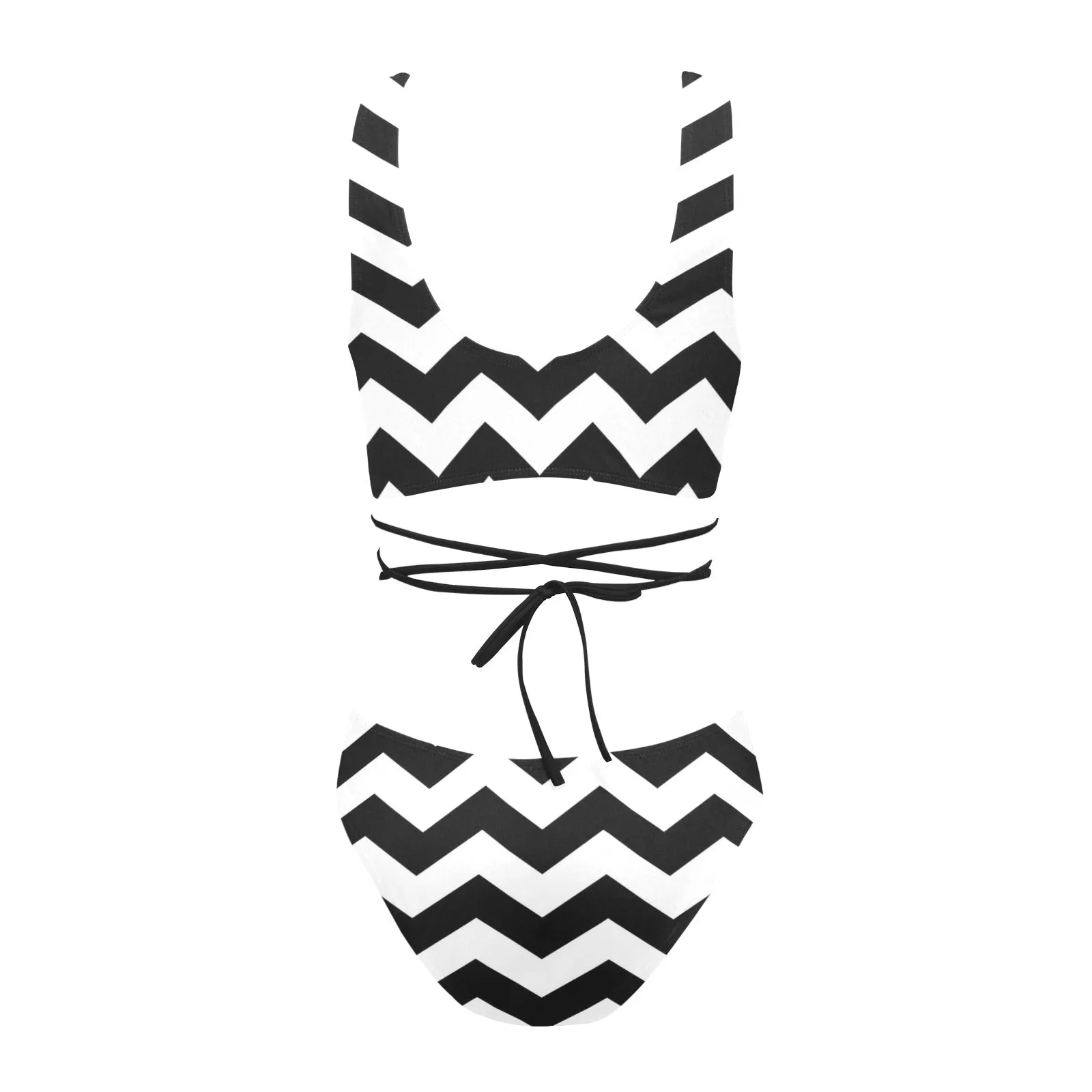 bw herringbone earrings Cross String Bikini Set (Model S29)